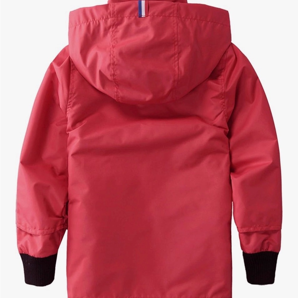 Hiheart Boys/Girls Kids' Red Hooded Raincoat - Picture 4 of 6